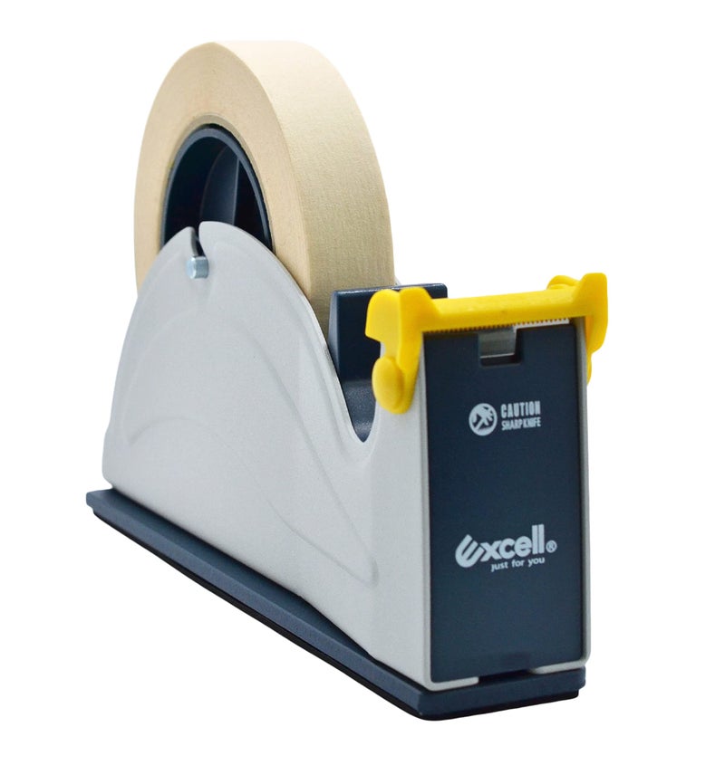 excell موزع شريط طاولة WOD TTD1SD من الفولاذ، أزرق ورمادي - يناسب الشريط حتى عرض 1 بوصة، يحمل نواة 3 بوصات، قاعدة مطاطية مثقلة للثبات - Image 3